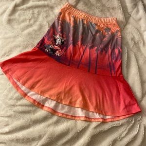 💕 Preloved Disney Minnie Mouse Tropical Skirt 🌴🌴